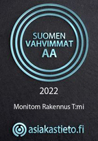 Monitom Rakennus T:mi, Suomen vahvimmat AA 2022
